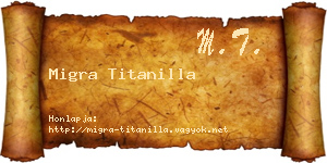 Migra Titanilla névjegykártya